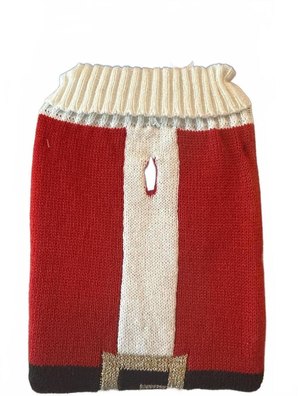 Vibrant Life Santa Sweater Medium Pet Sweater for Beagle, Standard Poodle